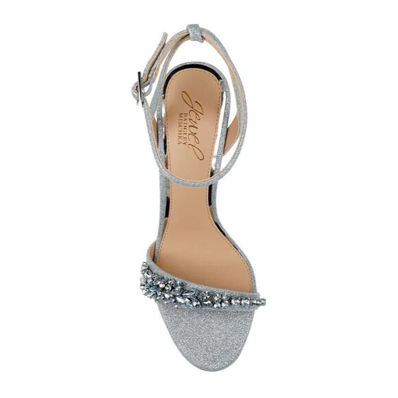 Jewel Badgley Mischka Women's Dallyce Stiletto Evening Sandals, Sky Blue, 6M - Picture 3 of 5